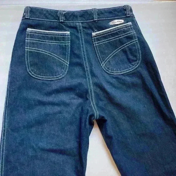 VTG 70s Bill Blass Womens Denim Carpenter Blue Jeans Boot Cut Size 27” Waist - Picture 5 of 9
